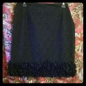 Gabby Skye Black Eyelet Skirt